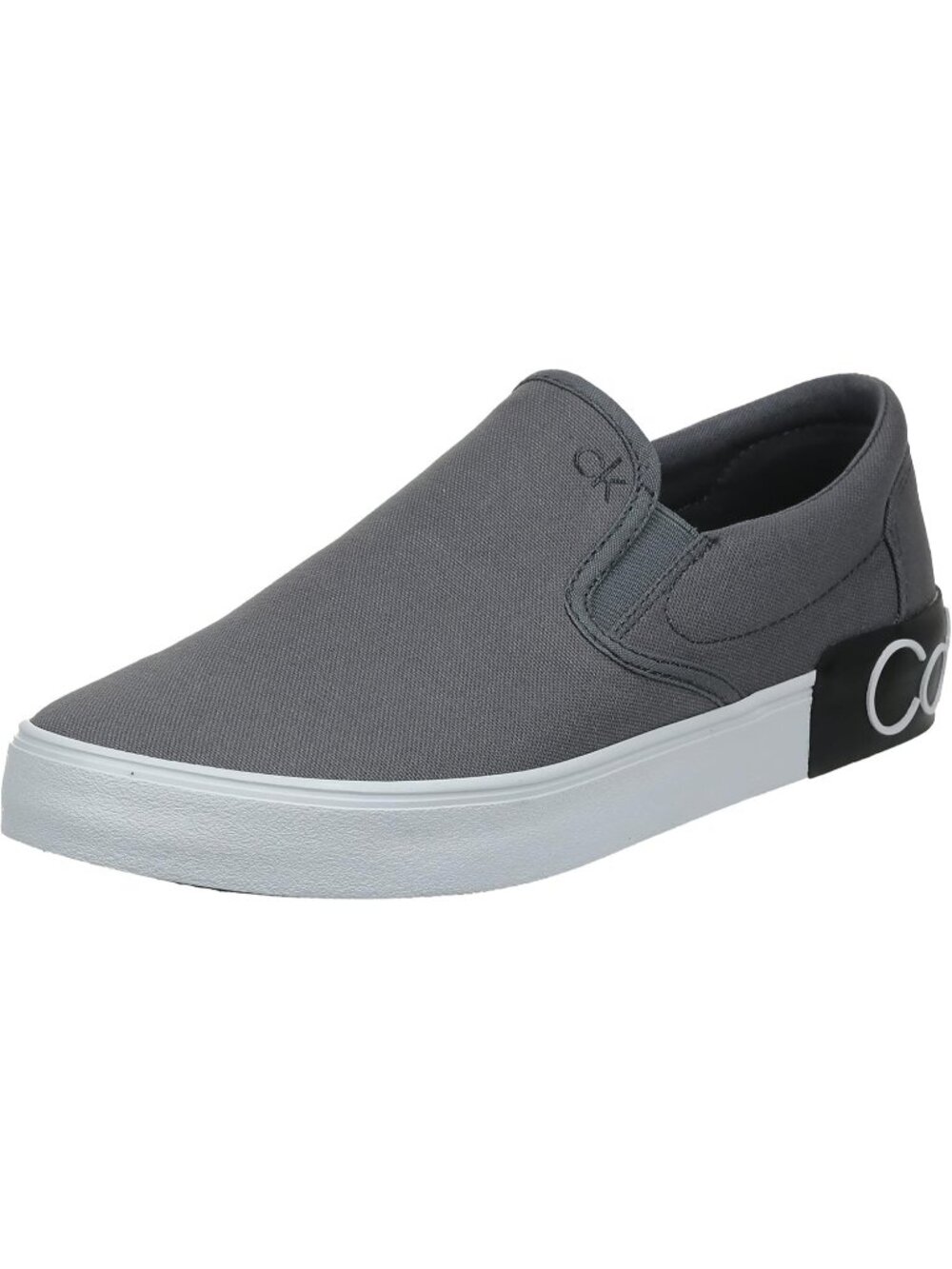 Calvin Klein Men's Slate Grey Closed Toe Imported Synthetic Slip On Ryor Sneaker